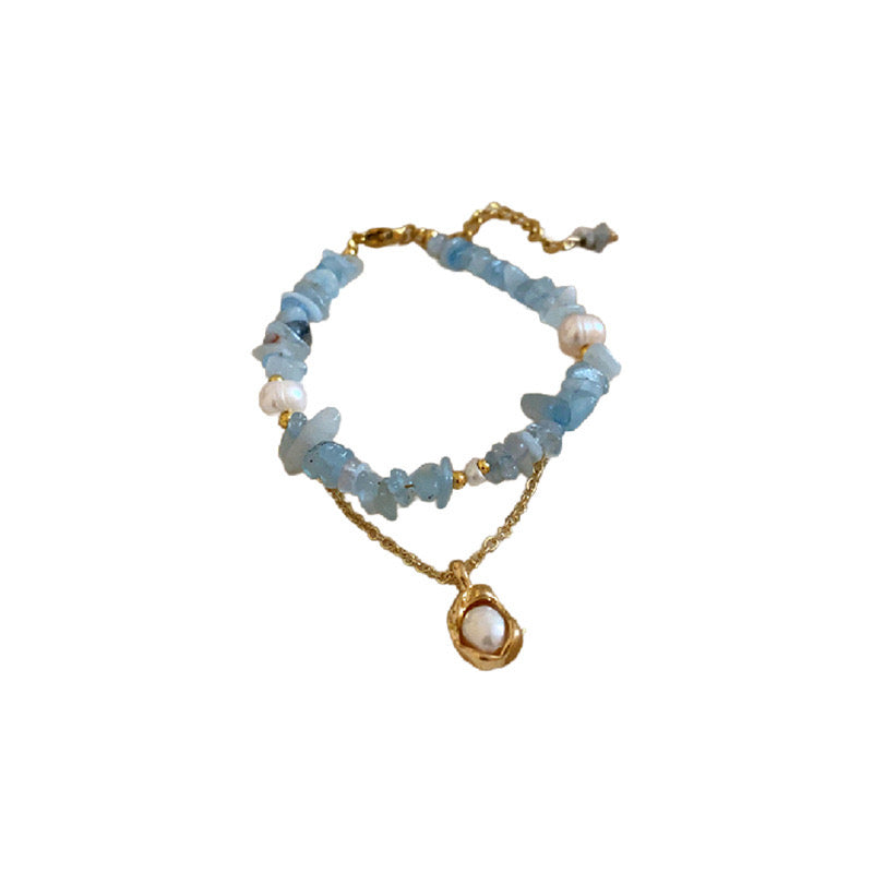 Aquamarine bracelet &necklace