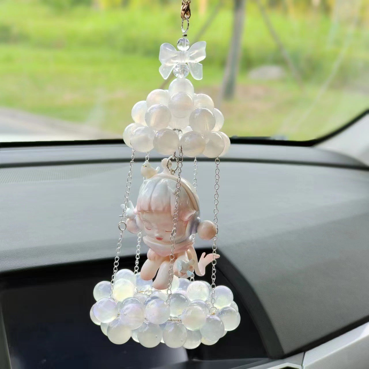 Crystal doll car pendant