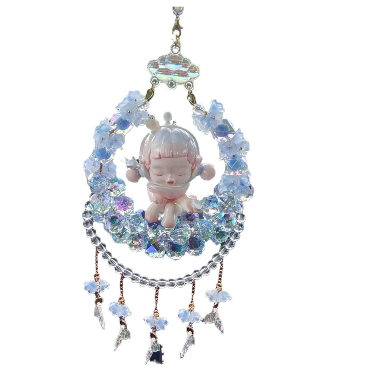 Crystal doll car pendant